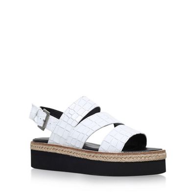 Carvela White 'Kat' flat sandal